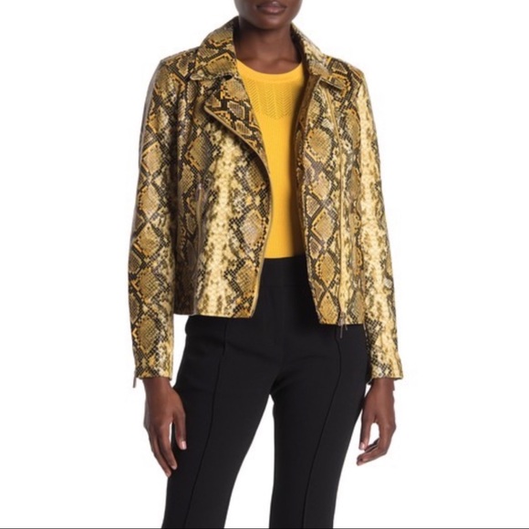 Tahari Jackets & Blazers - Tahari snake effect faux leather jacket
